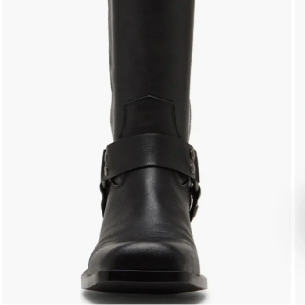 ◼️Steve Madden◼️Women’s Ruskin Engineer Black Heeled Boots  NWT - Picture 8 of 12